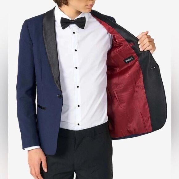 Opposuits Tuxedo Jacket Teen Boys Midnight Blue NWT Size 16 - Picture 1 of 10